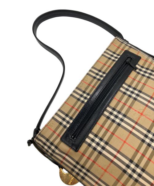 BURBERRY（バーバリー）BURBERRY (バーバリー) ワンショルダーバッグ ブラック×ベージュの古着・服飾アイテム
