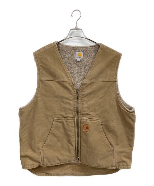 CarHartt（カーハート）CarHartt (カーハート) 裏ボアダックベスト ブラウン サイズ:XLの古着・服飾アイテム