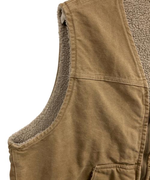 CarHartt（カーハート）CarHartt (カーハート) 裏ボアダックベスト ブラウン サイズ:XLの古着・服飾アイテム