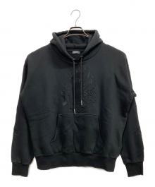 DIESEL（ディーゼル）の古着「刺繍パーカー」｜ブラック