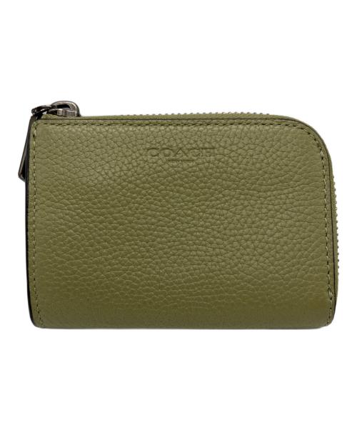 COACH（コーチ）COACH (コーチ) Lジップ カーキーケース グリーンの古着・服飾アイテム