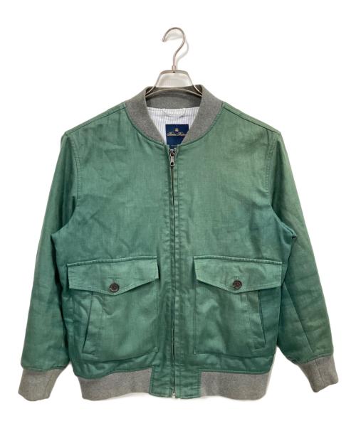BROOKS BROTHERS（ブルックスブラザーズ）BROOKS BROTHERS (ブルックスブラザーズ) リネンボマージャケット グリーン サイズ:Mの古着・服飾アイテム