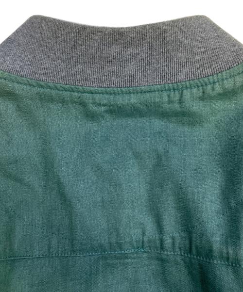 BROOKS BROTHERS（ブルックスブラザーズ）BROOKS BROTHERS (ブルックスブラザーズ) リネンボマージャケット グリーン サイズ:Mの古着・服飾アイテム