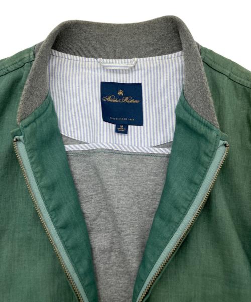 BROOKS BROTHERS（ブルックスブラザーズ）BROOKS BROTHERS (ブルックスブラザーズ) リネンボマージャケット グリーン サイズ:Mの古着・服飾アイテム