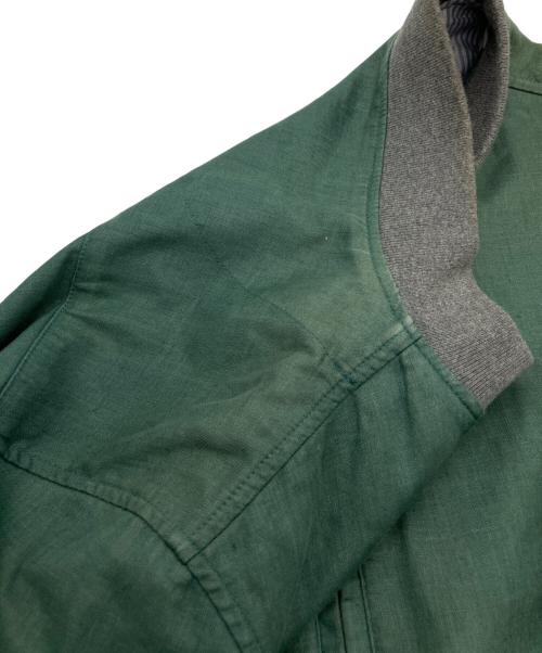 BROOKS BROTHERS（ブルックスブラザーズ）BROOKS BROTHERS (ブルックスブラザーズ) リネンボマージャケット グリーン サイズ:Mの古着・服飾アイテム