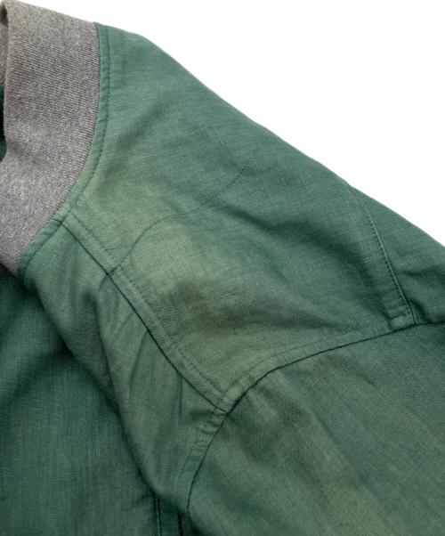 BROOKS BROTHERS（ブルックスブラザーズ）BROOKS BROTHERS (ブルックスブラザーズ) リネンボマージャケット グリーン サイズ:Mの古着・服飾アイテム