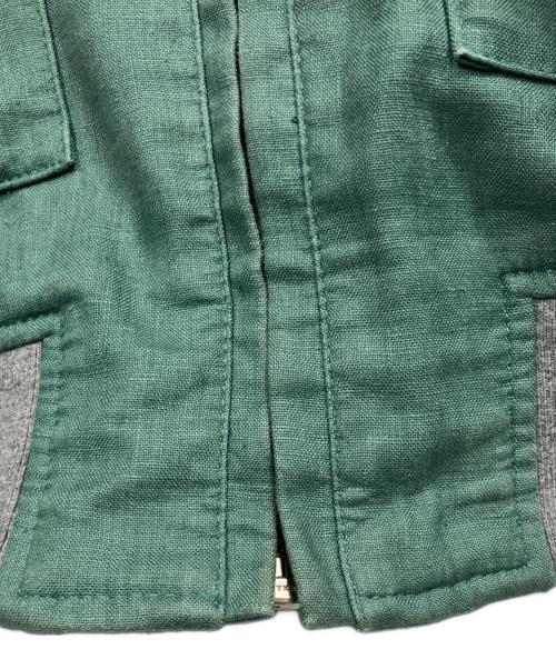 BROOKS BROTHERS（ブルックスブラザーズ）BROOKS BROTHERS (ブルックスブラザーズ) リネンボマージャケット グリーン サイズ:Mの古着・服飾アイテム