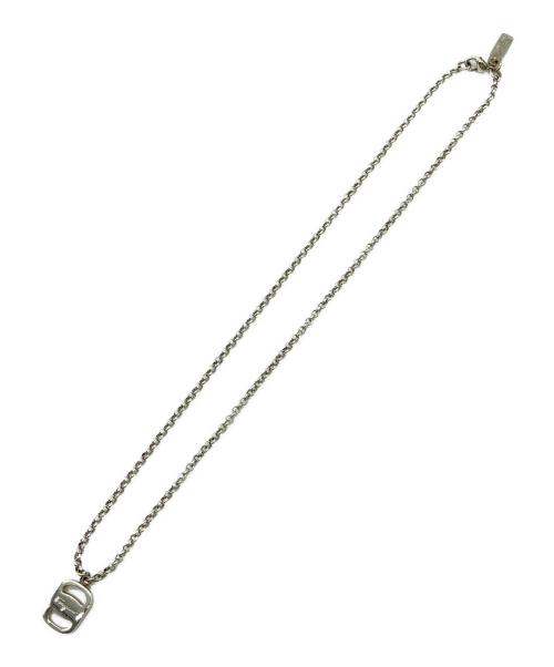 Salvatore Ferragamo（サルヴァトーレ フェラガモ）Salvatore Ferragamo (サルヴァトーレ フェラガモ) ヴァラスクエアプレートネックレス シルバーの古着・服飾アイテム