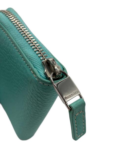 TIFFANY & Co.（ティファニー）TIFFANY & Co. (ティファニー) ロゴプレート ラウンドジップ コインケース ティファニーブルーの古着・服飾アイテム