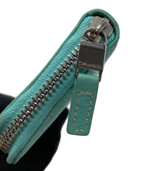 TIFFANY & Co.（ティファニー）TIFFANY & Co. (ティファニー) ロゴプレート ラウンドジップ コインケース ティファニーブルーの古着・服飾アイテム