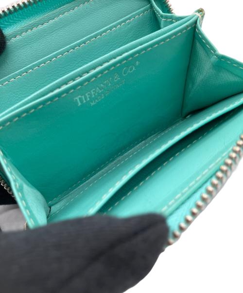 TIFFANY & Co.（ティファニー）TIFFANY & Co. (ティファニー) ロゴプレート ラウンドジップ コインケース ティファニーブルーの古着・服飾アイテム