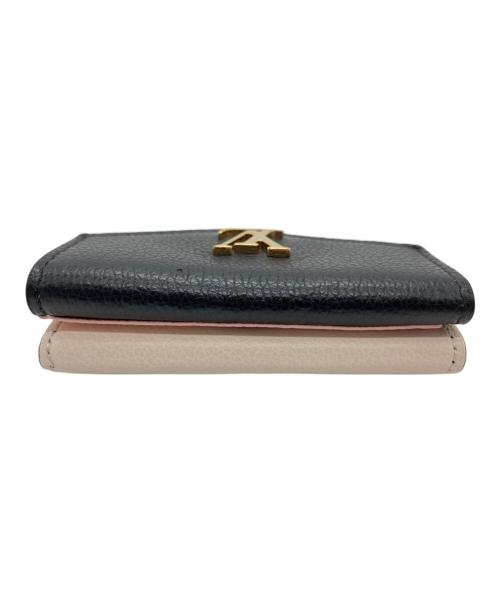LOUIS VUITTON（ルイ ヴィトン）LOUIS VUITTON (ルイ ヴィトン) ポルトフォイユ・ロックミニ ブラック×ピンクの古着・服飾アイテム