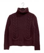 GUCCIグッチ）の古着「ハイネックケーブルニット」｜パープル