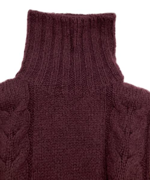 GUCCI（グッチ）GUCCI (グッチ) ハイネックケーブルニット パープル サイズ:Mの古着・服飾アイテム