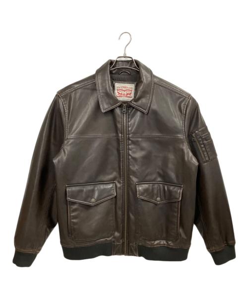 LEVI'S（リーバイス）LEVI'S (リーバイス) フェイクレザージャケット ブラウン サイズ:XLの古着・服飾アイテム