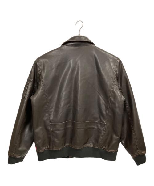 LEVI'S（リーバイス）LEVI'S (リーバイス) フェイクレザージャケット ブラウン サイズ:XLの古着・服飾アイテム