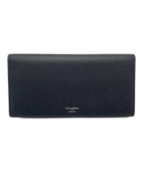 PELLE MORBIDA（ペッレモルビダ）PELLE MORBIDA (ペッレモルビダ) barca 長財布 ブラックの古着・服飾アイテム