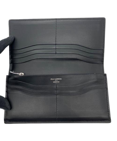 PELLE MORBIDA（ペッレモルビダ）PELLE MORBIDA (ペッレモルビダ) barca 長財布 ブラックの古着・服飾アイテム