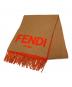 FENDI (フェンディ) カシミヤ混大判マフラー オレンジ×ベージュ サイズ:TU：40000円