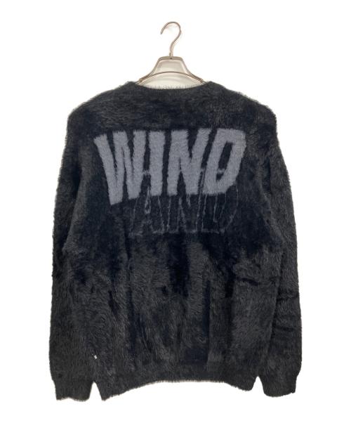 WIND AND SEA（ウィンダンシー）WIND AND SEA (ウィンダンシー) シャギー ビッグロゴ ニット セーター ブラック サイズ:Lの古着・服飾アイテム