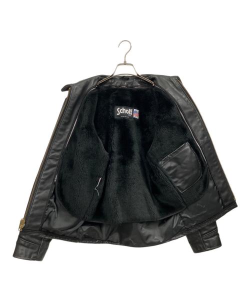 Schott（ショット）Schott (ショット) シングルライダースジャケット ブラック サイズ:36の古着・服飾アイテム