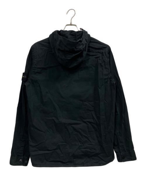 STONE ISLAND（ストーンアイランド）STONE ISLAND (ストーンアイランド) オーバーフィットシャツパーカー ブラック サイズ:Mの古着・服飾アイテム