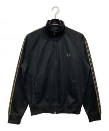 FRED PERRY（フレッドペリー）の古着「CONTRAST TAPE TRACK JACKET」｜ブラック