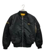 stussy×ALPHAステューシー×アルファ）の古着「35周年 MA-1 フライトジャケット」｜ブラック
