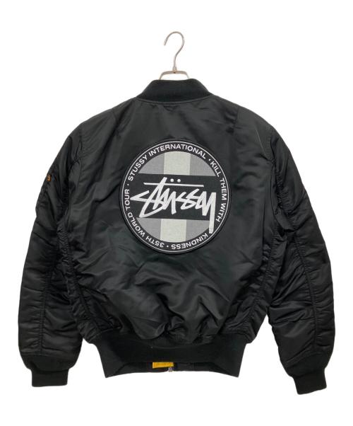 stussy（ステューシー）stussy (ステューシー) ALPHA (アルファ) 35周年 MA-1 フライトジャケット ブラック サイズ:Mの古着・服飾アイテム