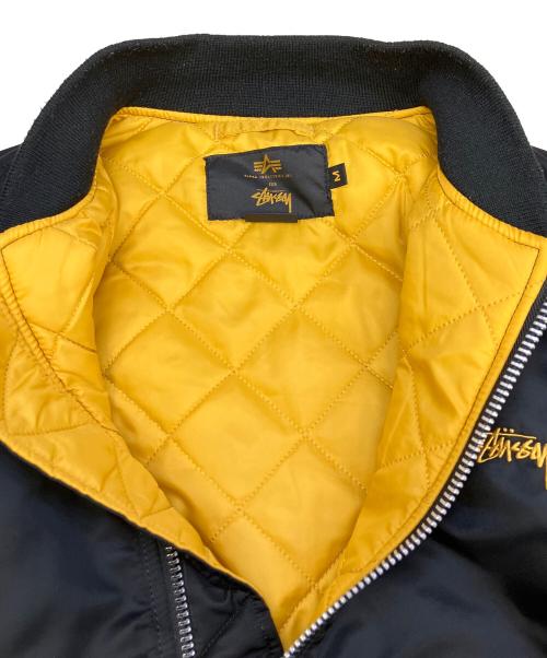 stussy（ステューシー）stussy (ステューシー) ALPHA (アルファ) 35周年 MA-1 フライトジャケット ブラック サイズ:Mの古着・服飾アイテム