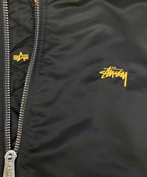 stussy（ステューシー）stussy (ステューシー) ALPHA (アルファ) 35周年 MA-1 フライトジャケット ブラック サイズ:Mの古着・服飾アイテム