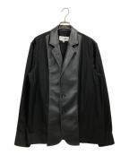 MM6 Maison Margielaエムエムシックスメゾンマルジェラ）の古着「COTTON POPLIN HYBRID SHIRT JACKET」｜ブラック