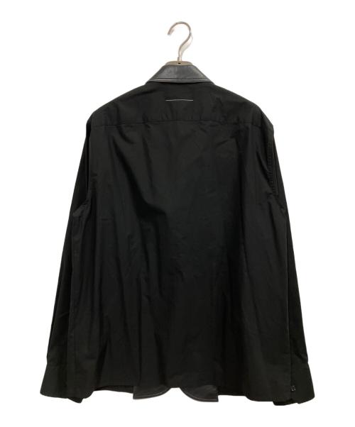 MM6 Maison Margiela（エムエムシックスメゾンマルジェラ）MM6 Maison Margiela (エムエムシックスメゾンマルジェラ) COTTON POPLIN HYBRID SHIRT JACKET ブラック サイズ:44の古着・服飾アイテム