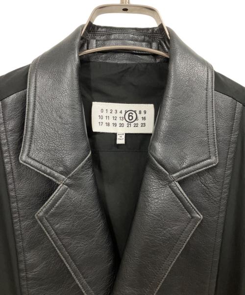 MM6 Maison Margiela（エムエムシックスメゾンマルジェラ）MM6 Maison Margiela (エムエムシックスメゾンマルジェラ) COTTON POPLIN HYBRID SHIRT JACKET ブラック サイズ:44の古着・服飾アイテム