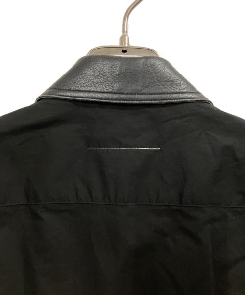 MM6 Maison Margiela（エムエムシックスメゾンマルジェラ）MM6 Maison Margiela (エムエムシックスメゾンマルジェラ) COTTON POPLIN HYBRID SHIRT JACKET ブラック サイズ:44の古着・服飾アイテム