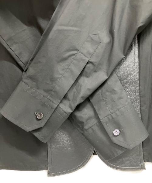 MM6 Maison Margiela（エムエムシックスメゾンマルジェラ）MM6 Maison Margiela (エムエムシックスメゾンマルジェラ) COTTON POPLIN HYBRID SHIRT JACKET ブラック サイズ:44の古着・服飾アイテム