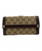 GUCCIグッチ）の古着「長財布」｜ブラウン