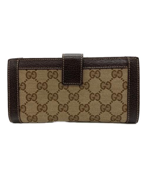 GUCCI（グッチ）GUCCI (グッチ) 長財布 ブラウンの古着・服飾アイテム