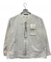 ALMOSTBLACK（オールモストブラック）の古着「ノーカラージップジャケット」｜アイボリー
