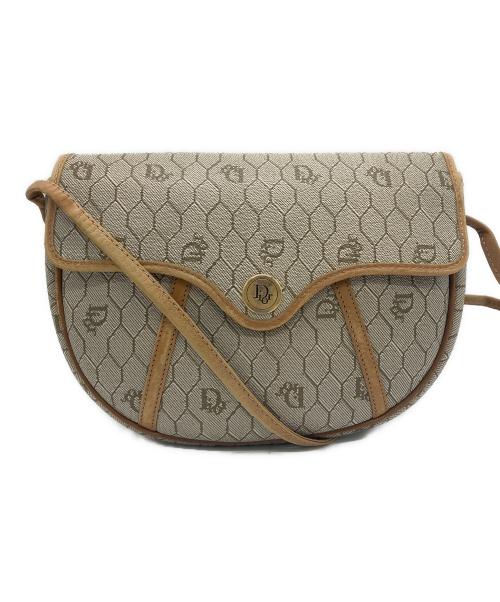 Christian Dior（クリスチャン ディオール）Christian Dior (クリスチャン ディオール) ハニカム PVC　ショルダーバッグ ベージュの古着・服飾アイテム