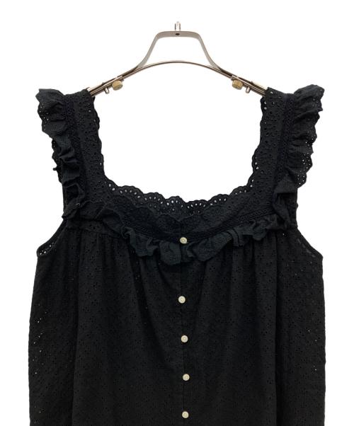 BEAMS BOY（ビームスボーイ）BEAMS BOY (ビームスボーイ) カットワークブラウス ブラック サイズ:Freeの古着・服飾アイテム