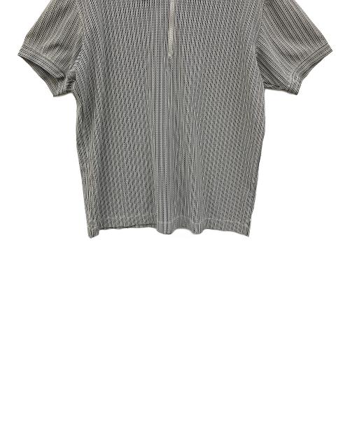 ISSEY MIYAKE（イッセイミヤケ）ISSEY MIYAKE (イッセイミヤケ) ハーフジップシャツ ホワイト サイズ:Lの古着・服飾アイテム