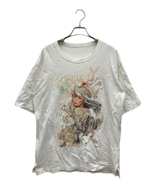 GROUND Y（グラウンドワイ）GROUND Y (グラウンドワイ) 半袖Tシャツ ホワイト サイズ:3の古着・服飾アイテム