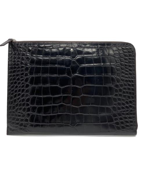 MONTBLANC（モンブラン）MONTBLANC (モンブラン) クラッチバッグ ブラックの古着・服飾アイテム