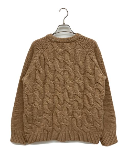 オオカミとフクロウ（オオカミトフクロウ）オオカミとフクロウ (オオカミトフクロウ) 厚手ニット ブラウン サイズ:Freeの古着・服飾アイテム