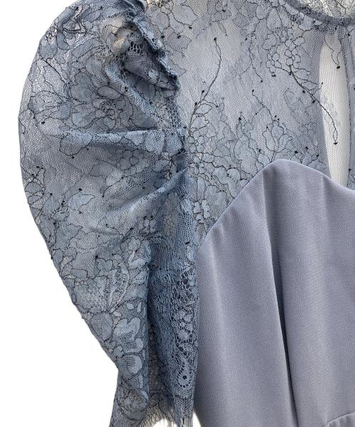 Snidel（スナイデル）Snidel (スナイデル) レース切り替えミドルワンピース ネイビーの古着・服飾アイテム
