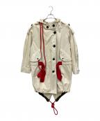 BURBERRYバーバリー）の古着「レザーロングコート」｜ベージュ