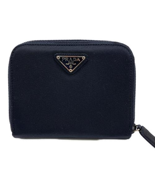 PRADA（プラダ）PRADA (プラダ) ラウンドファスナー財布 ブラックの古着・服飾アイテム
