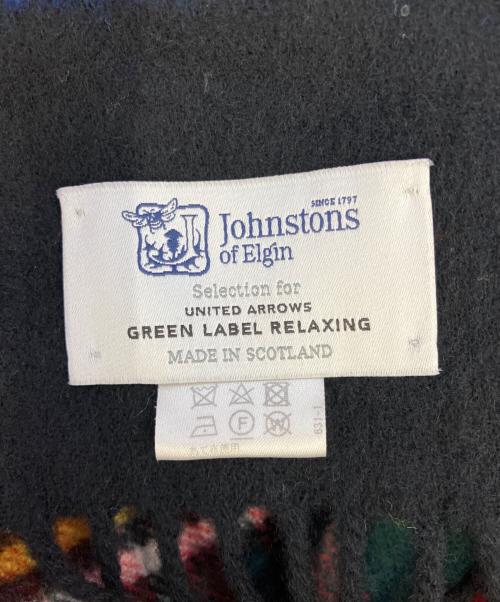 JOHNSTONS OF ELGIN（ジョンストンズ オブ エルガン）JOHNSTONS OF ELGIN (ジョンストンズ オブ エルガン) 大判ストール ブラックの古着・服飾アイテム