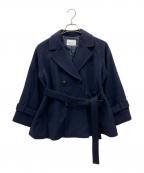 COHINAコヒナ）の古着「ウールビーバーミドル丈コート」｜ネイビー